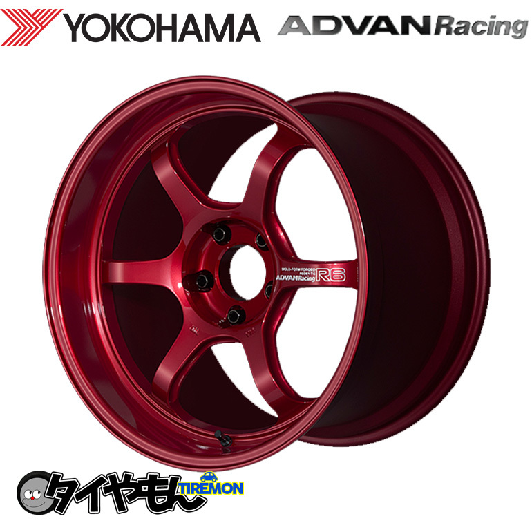 鍛造 ヨコハマ アドバンレーシング R6 18インチ 5H100 9.5J +45 4本セット ホイール RCR 軽量 ADVAN Racing_画像1