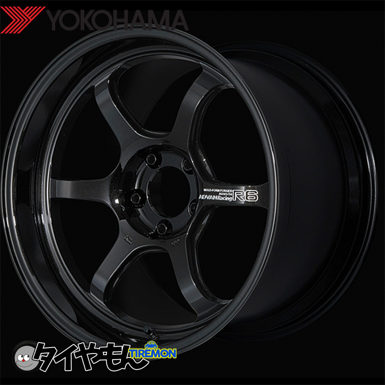 鍛造 ヨコハマ アドバンレーシング R6 18インチ 5H112 9.5J +25 2本セット ホイール TBK 軽量 ADVAN Racing_画像1