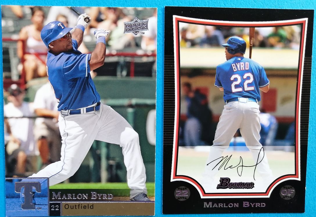 Auto２枚含む7枚セット Marlon Byrd PHI/TEX Auto Rookie Auto /5950枚 + 2010 UpperDeck series1 他七枚セットRC_画像7