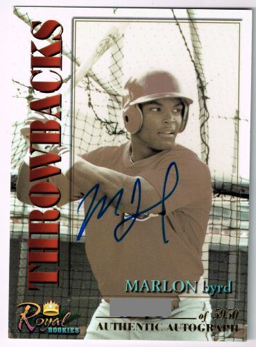 Auto２枚含む7枚セット Marlon Byrd PHI/TEX Auto Rookie Auto /5950枚 + 2010 UpperDeck series1 他七枚セットRC_画像3