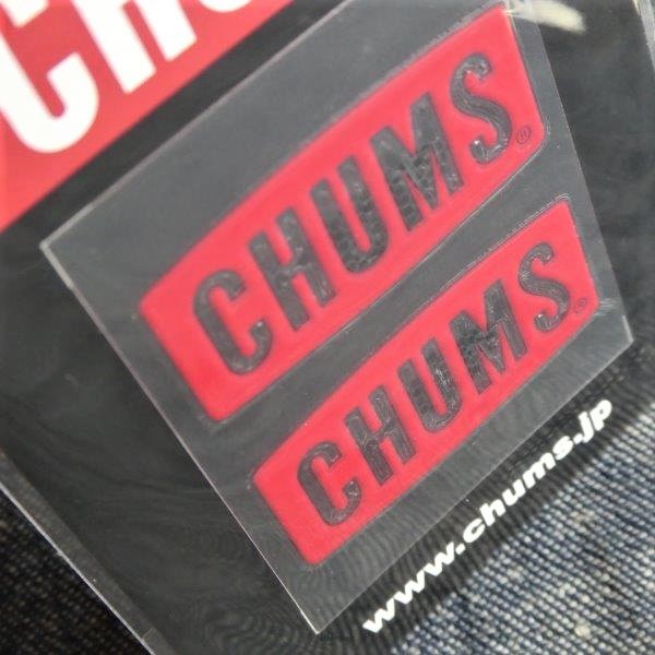 2枚セット CHUMS Emboss Sticker CH62-1125 CH62-1127 Red 新品