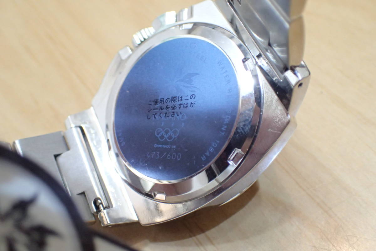 未使用/激レア ◆SEIKO/セイコー キネティック サス 1998年 冬季長野オリンピック限定◆赤文字盤 5M42-0F30 メンズ腕時計_画像6