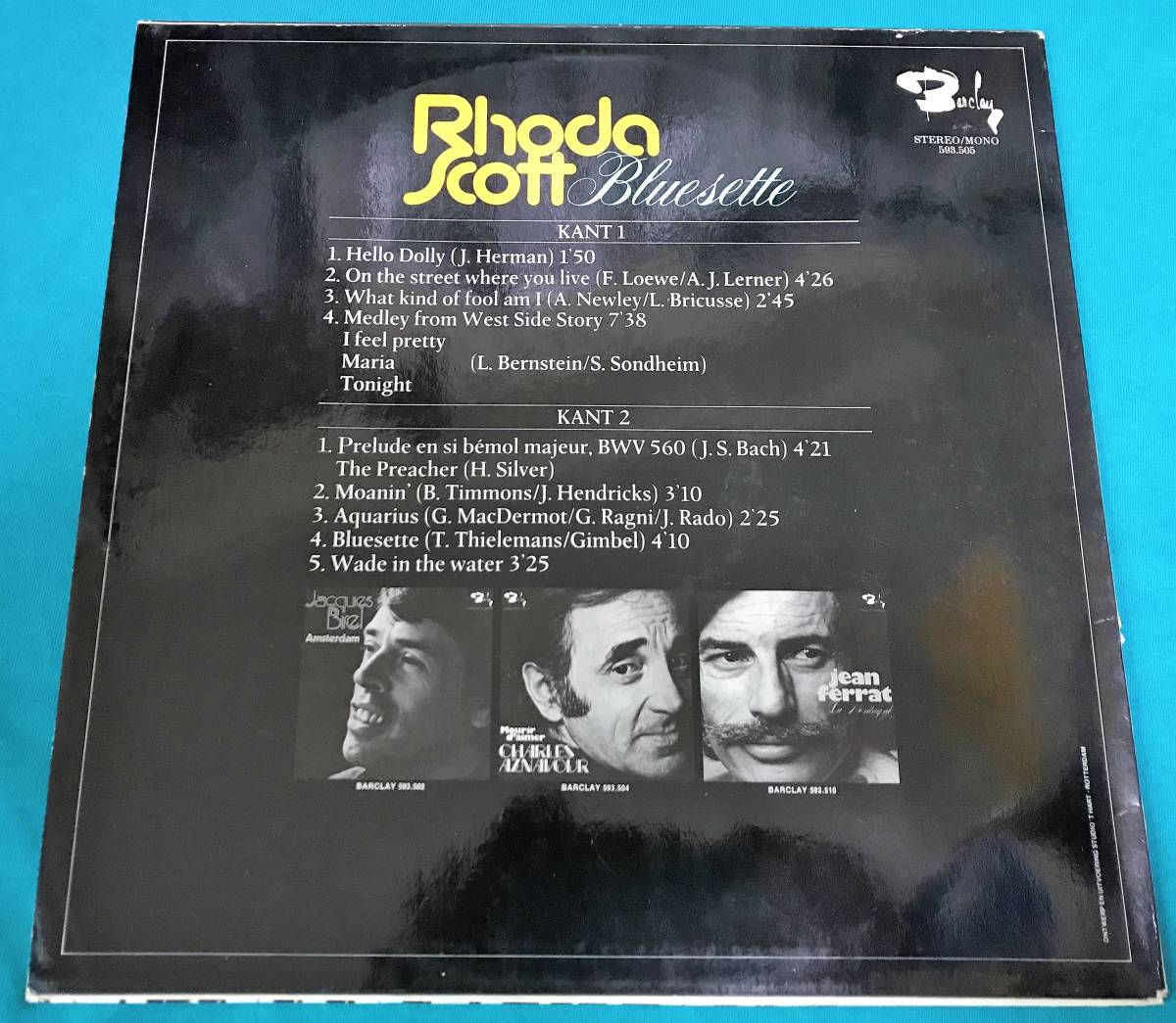 LP●Rhoda Scott / Bluesette HOLLAND盤Barclay 593.505_画像2