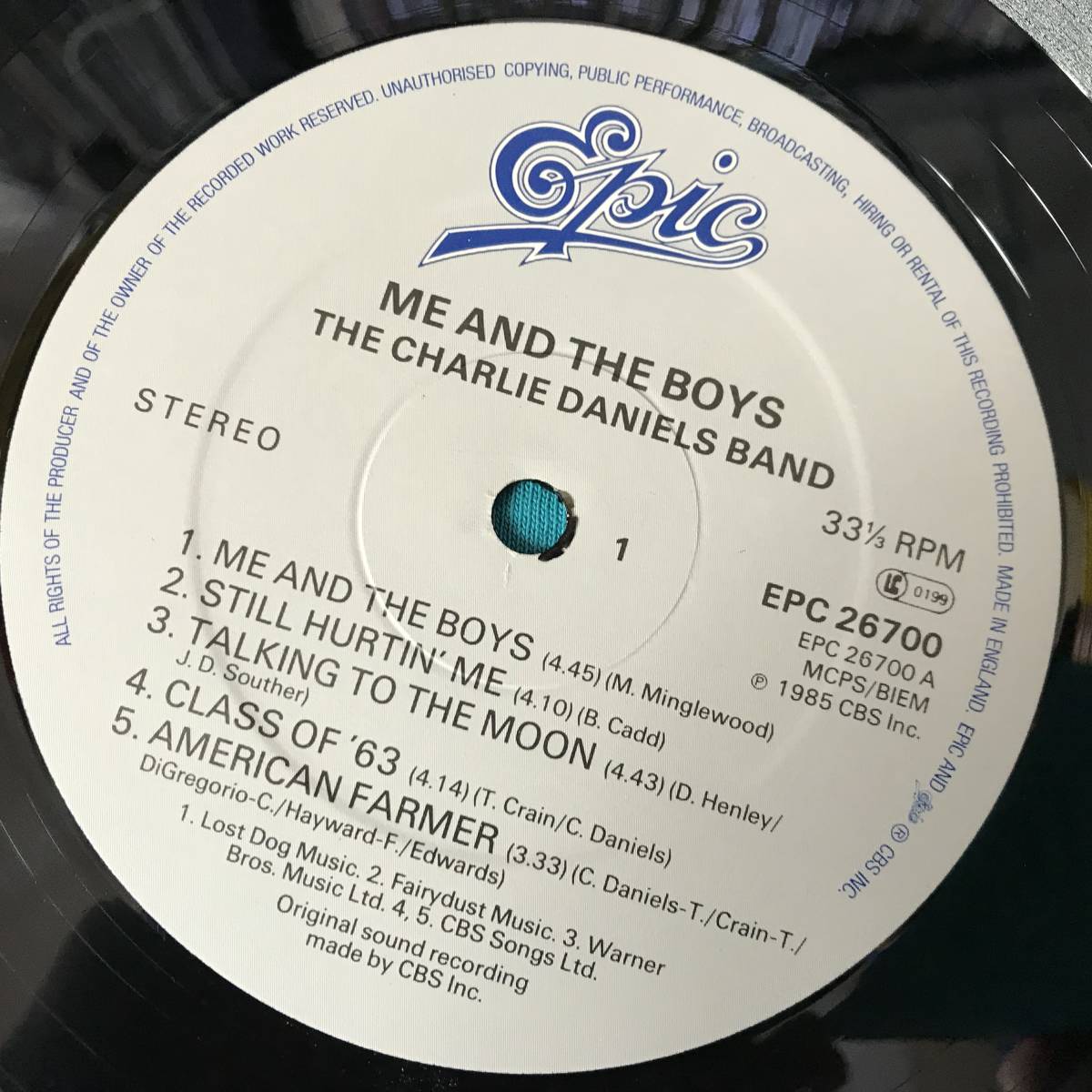 LP●The Charlie Daniels Band / Me And The Boys UKオリジナル盤EPC 26700 マトA1/B1_画像3