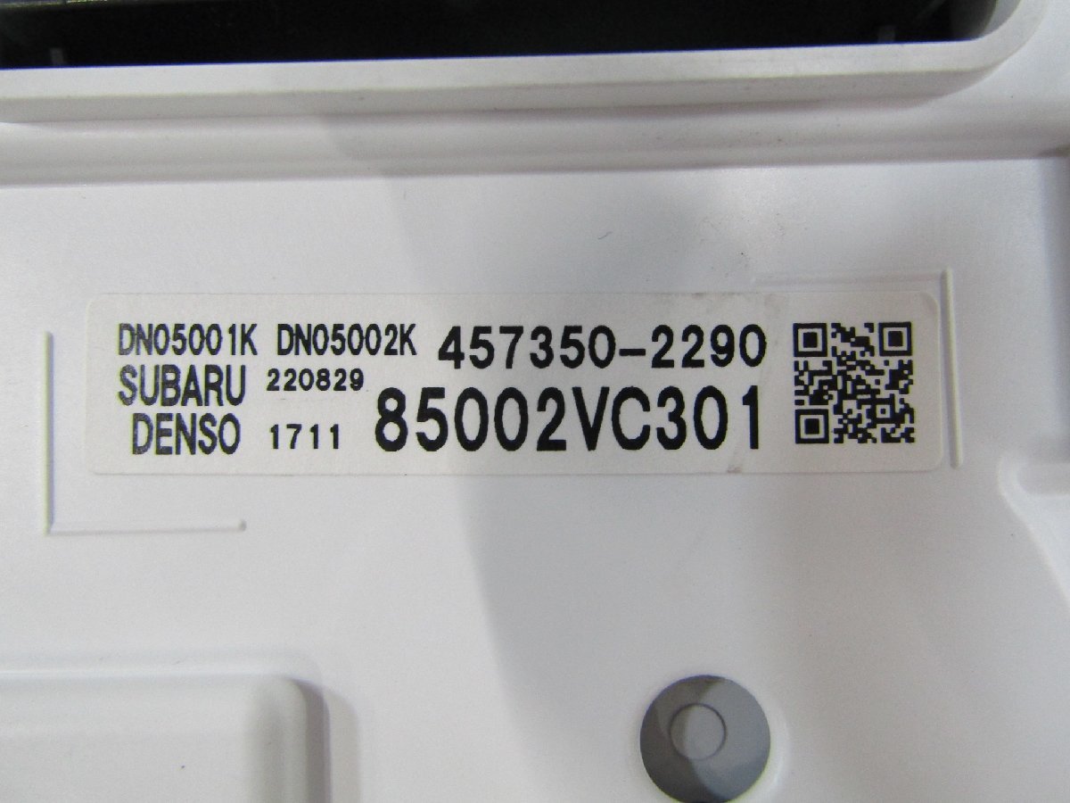 ○[02K*M②]【海外仕様 左ハン】【走行距離4㎞】スバル VBH WRX 純正 スピードメーター CVT/4WD [457350-2290/85002VC301]の画像7