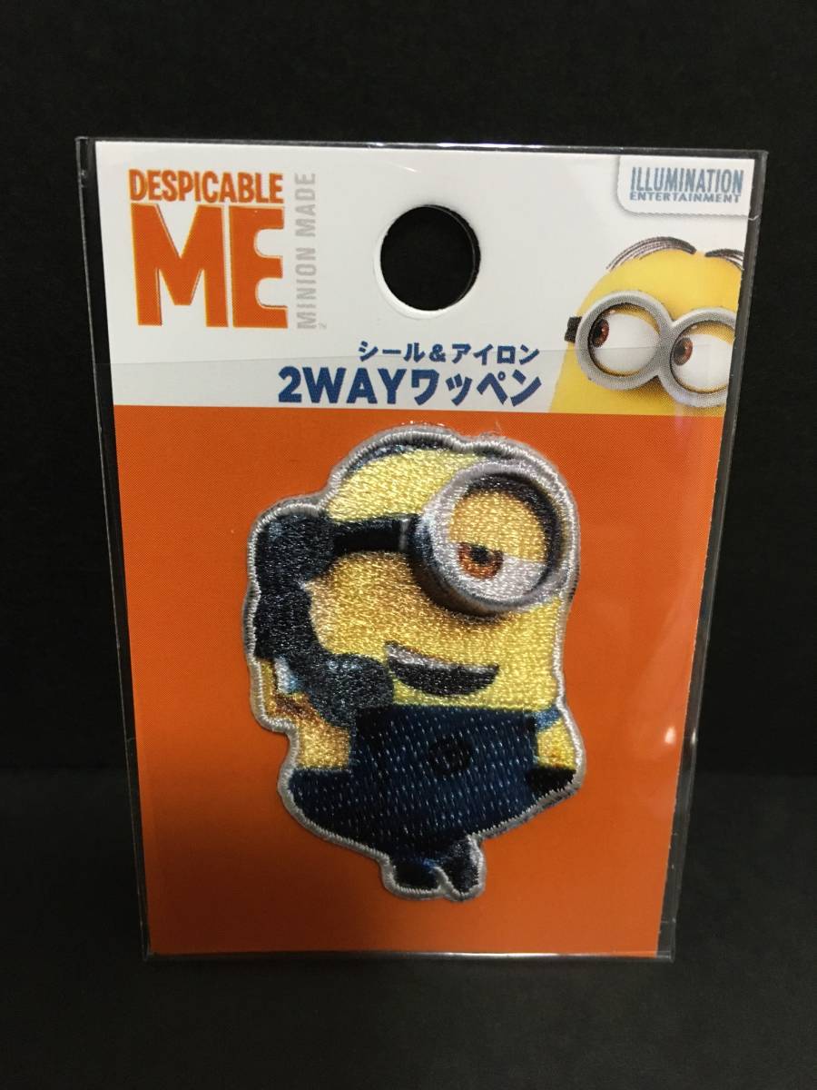 minions/ミニオンズ　ワッペン☆彡　スチュアート電話☆　刺繍　シール　アップリケ　新品未開封品_表