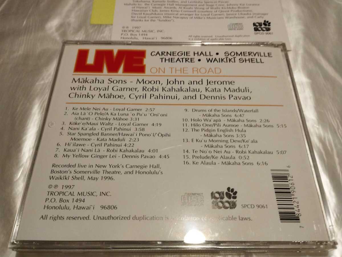 Makaha Sons LIVE On the Road Hawaii record CD maca is * sun zMOON JOHN JEROME KOKO Robi Kahakalau Cyril Pahinui Dennis Pavao 1996 year 