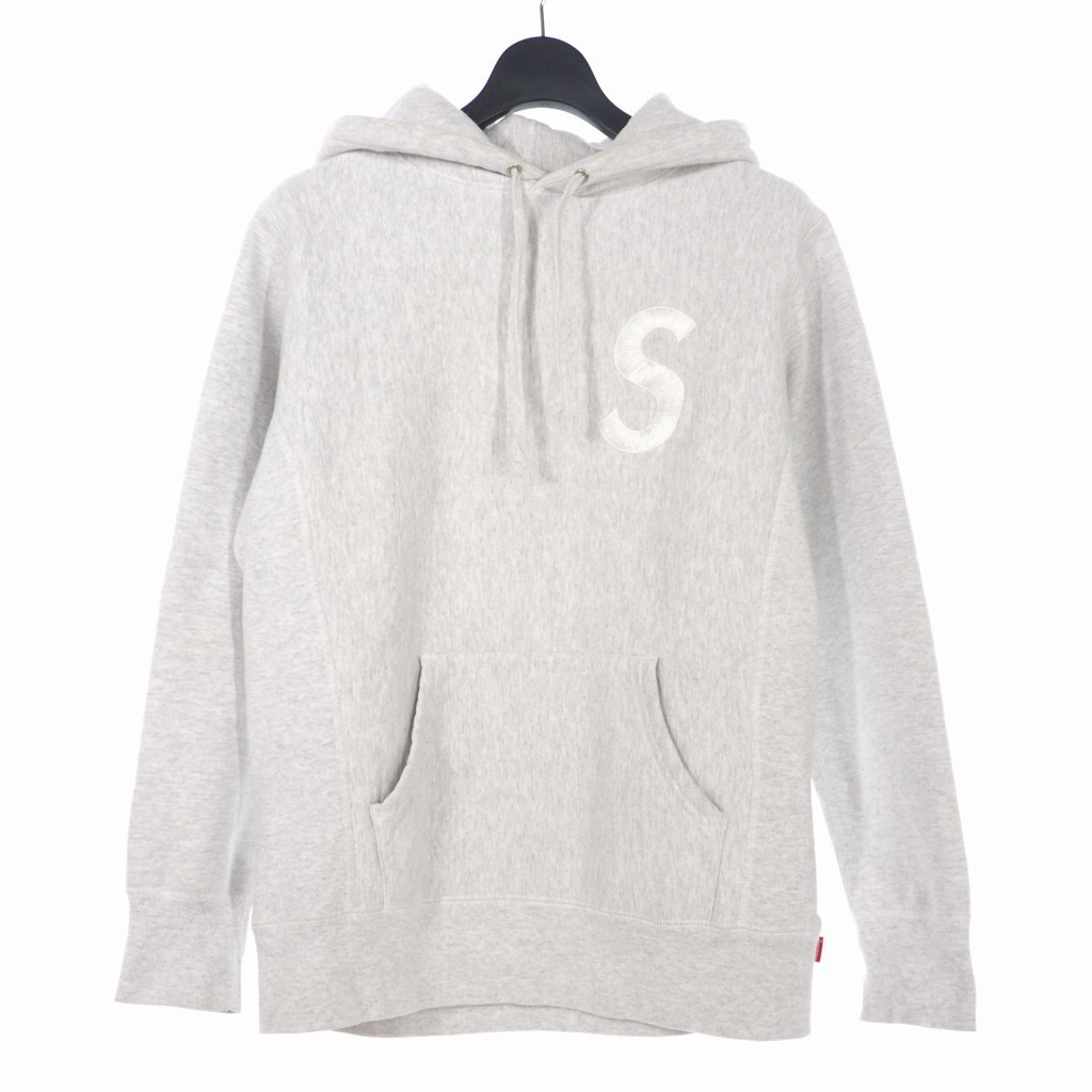 シュプリーム SUPREME S Logo Hooded Sweatshirt S ロゴ フーディ パーカー プルオーバー S グレー メンズ