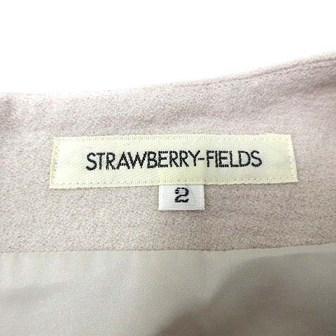  Strawberry Fields STRAWBERRY-FIELDS One-piece knee height switch 7 minute sleeve wool 2 white white charcoal gray /YK lady's 