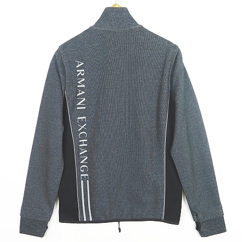 未使用品 A/X ARMANI EXCHANGE ジャケット リフレクティブ ロゴ モックネック REFLECTIVE LOGO MOCKNECK JACKET XS ダークグレー/ブラック_画像5