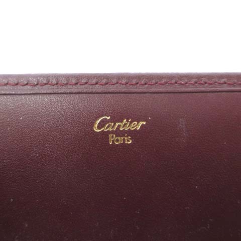 カルティエ Cartier マストライン 三つ折り 長財布 ウォレット がま口