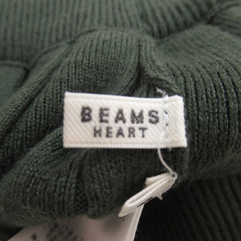  Beams Heart BEAMS HEART вязаный юбка в складку длинный длина талия лента одноцветный S moss green /YK18 женский 