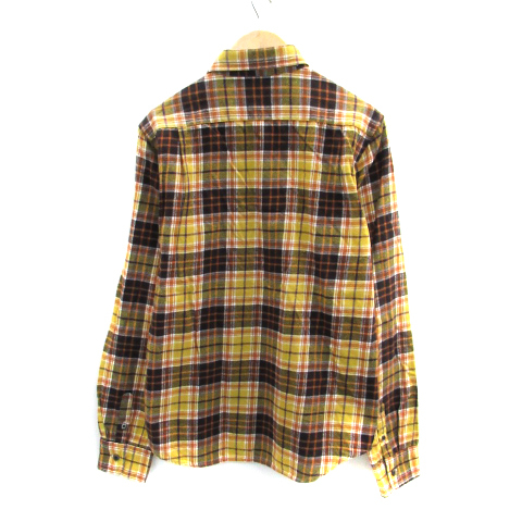  Rageblue RAGEBLUE casual shirt long sleeve check pattern button down S multicolor mustard yellow /SM20 men's 