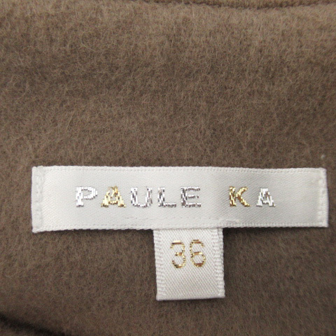  paul (pole) kaPAULE KA flair юбка колено длина одноцветный шерсть 36 Brown /YK11 женский 