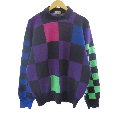 Gianni Versace - アート プルオーバー ウール ニット-