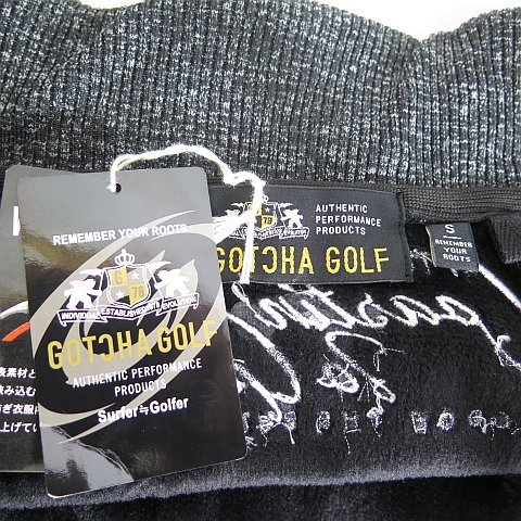 未使用品 ガッチャ GOTCHA GOLF 防風 ポリ杢 切り替え ジャケット ジップアップ 裏地フリース 刺繍 S ミックスチャコール 193GG1321_画像7