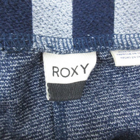 ロキシー ROXY タイトスカート ひざ丈 ストライプ柄 スリット S 紺 グレー ネイビー /FF49 レディースの画像5