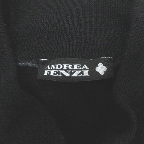 アンドレアフェンツィ ANDREA FENZI ニット セーター ウール ハイネック ブラック 230213E メンズ_画像3