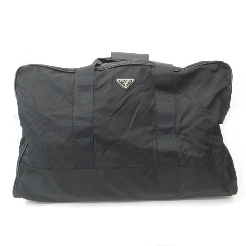 定番SALE】 PRADA ボストンバッグ 2way 三角 ナイロン ブラック 白タグ