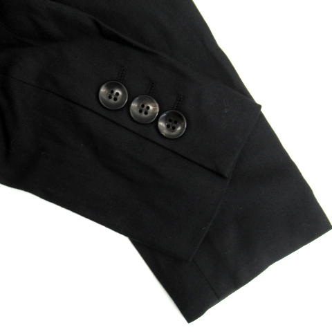 デプレ DES PRES トゥモローランド テーラードジャケット ミドル丈 シングルボタン 無地 ウール 1 黒 ブラック /SY19 レディース_画像4