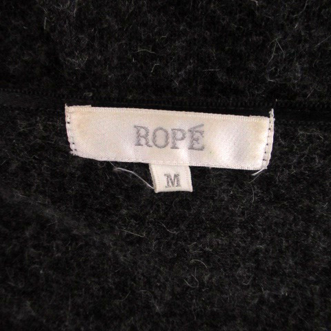 ロペ ROPE ニット カットソー ドレープネック 長袖 M チャコールグレー /HO48 レディース_画像4