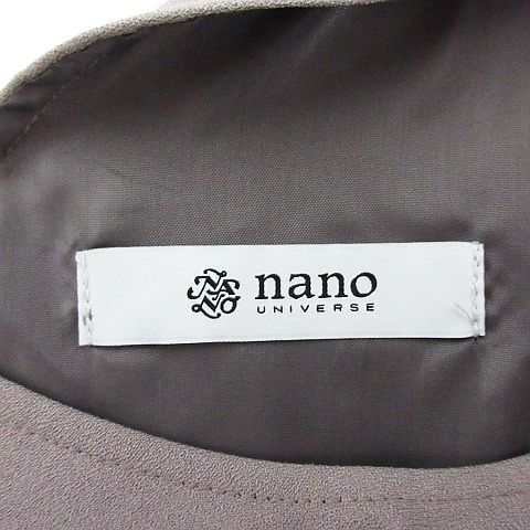 ナノユニバース nano universe ワンピース チュニック ノースリーブ ロング丈 タイト ストレッチ 38 グレージュ ※EKM レディースの画像4