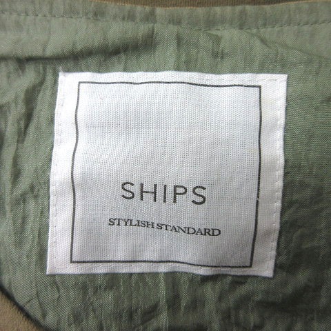 シップス SHIPS カットソー ジップアップ 長袖 38 カーキ /MS レディース_画像5