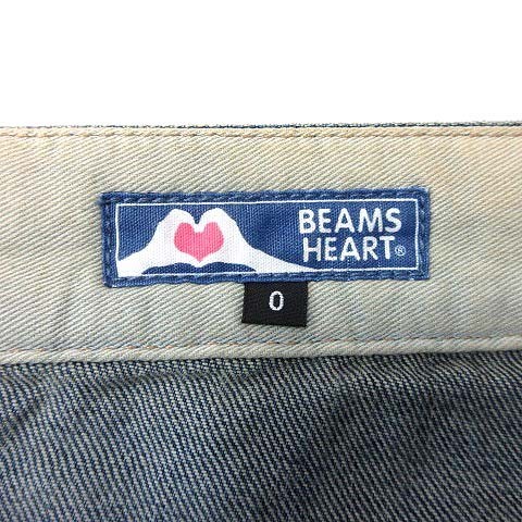 ビームスハート BEAMS HEART 台形スカート ひざ丈 デニム 0 青 ブルー /YK レディース_画像5