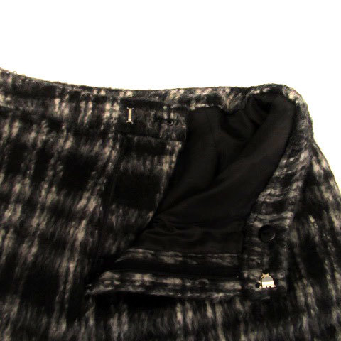  unused goods m Roo aMURUA short pants short bread check pattern wool .9 black black eggshell white /HO38 lady's 
