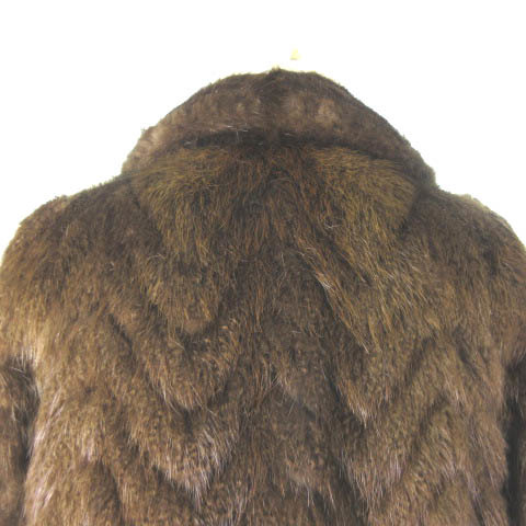  Enba EMBA beaver fur coat Brown tea ECR17 lady's 