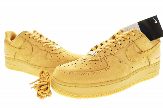未使用品 ナイキ NIKE AIR FORCE 1 LOW W SP SUPREME WHEAT 2022 27.5