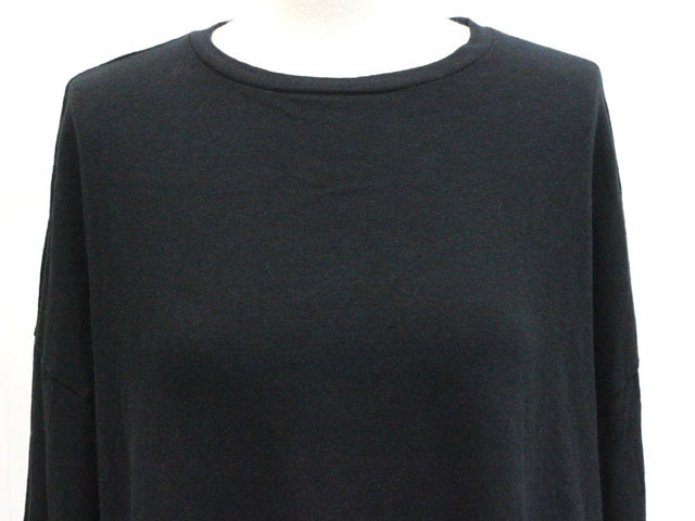 ナル NARU カットソー Tシャツ ワイドシルエット 異素材 長袖 1 黒 ブラック /Z レディース_画像8
