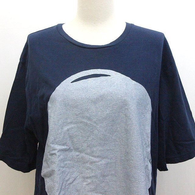  plan te-shonplantation T-shirt cut and sewn big print short sleeves M navy blue navy /Z lady's 