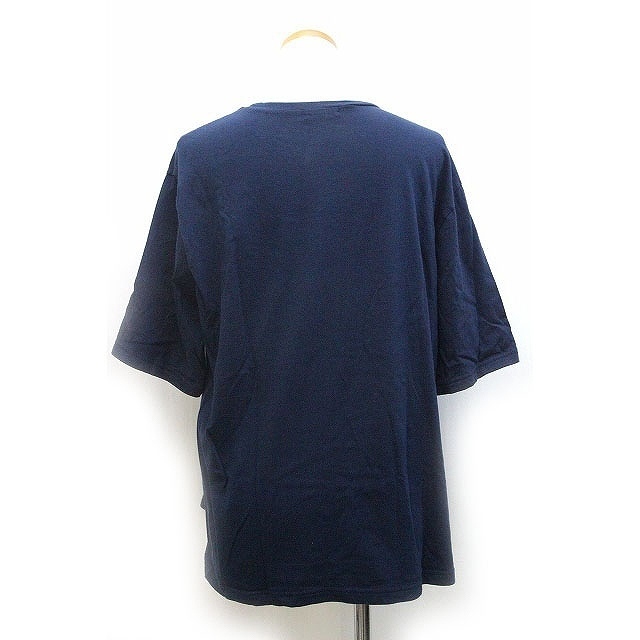  plan te-shonplantation T-shirt cut and sewn big print short sleeves M navy blue navy /Z lady's 