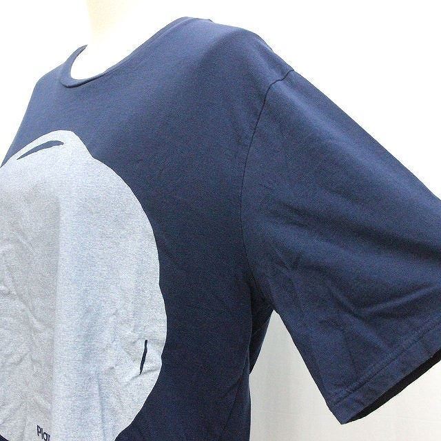  plan te-shonplantation T-shirt cut and sewn big print short sleeves M navy blue navy /Z lady's 