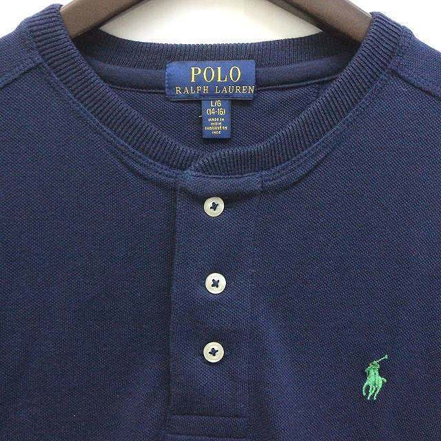 ポロ ラルフローレン POLO RALPH LAUREN Tシャツ ヘンリーネック カノコ ワンポイント 半袖 L/G /Z キッズ_画像3