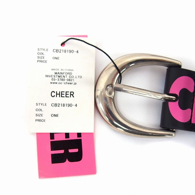  unused goods Cheer CHEER tag attaching belt pin buckle Dance fashion britain character ONE black black /NT7 Kids 