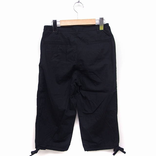  Mac rega-makrega-McGREGOR cropped pants capri pants plain cotton flax 11 black black /FT9 lady's 