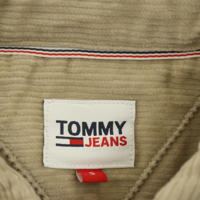 トミー TOMMY ジーンズ JEANS 21年 コーデュロイワンピース ロング 長袖 ロゴワッペン S ベージュ /DO ■OS レディース_画像3