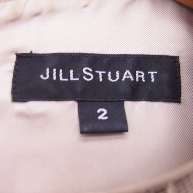 ジルスチュアート JILL STUART ワンピース ミニ ノースリーブ 総レース 2 ベージュ /KT41 レディース_画像3