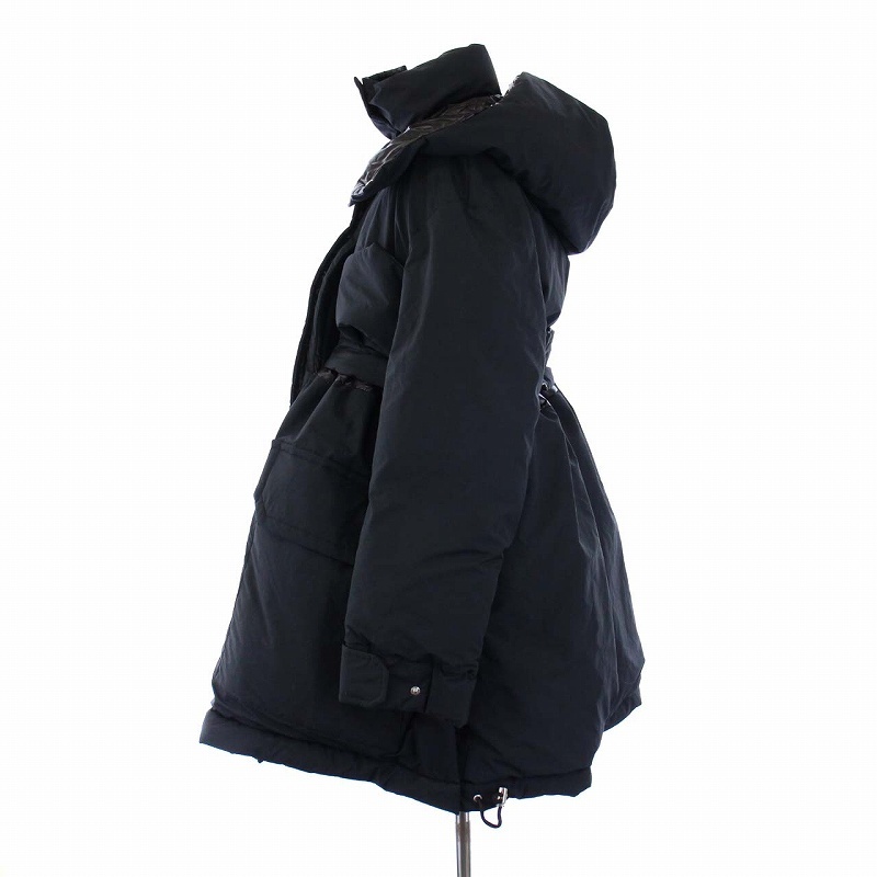 サカイ sacai 22AW Padded Blouson 中綿コート アウター ロング フード 2 M 黒 ブラック 22-06398 /KH レディース_画像2