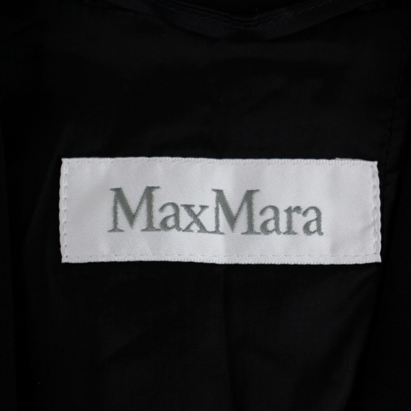 マックスマーラ MAX MARA 白タグ テーラードジャケット 総裏地 シングル 2B 38 S 黒 ブラック /BM レディースの画像4