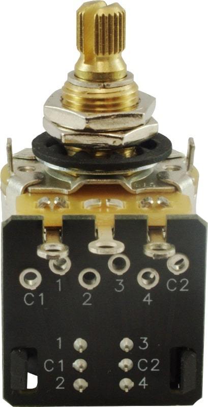 ポット Potentiometer - CTS, Audio, Knurled Shaft, .375 Bushing, DPDT, 250 kΩ [送料170円から 同梱可]_画像2