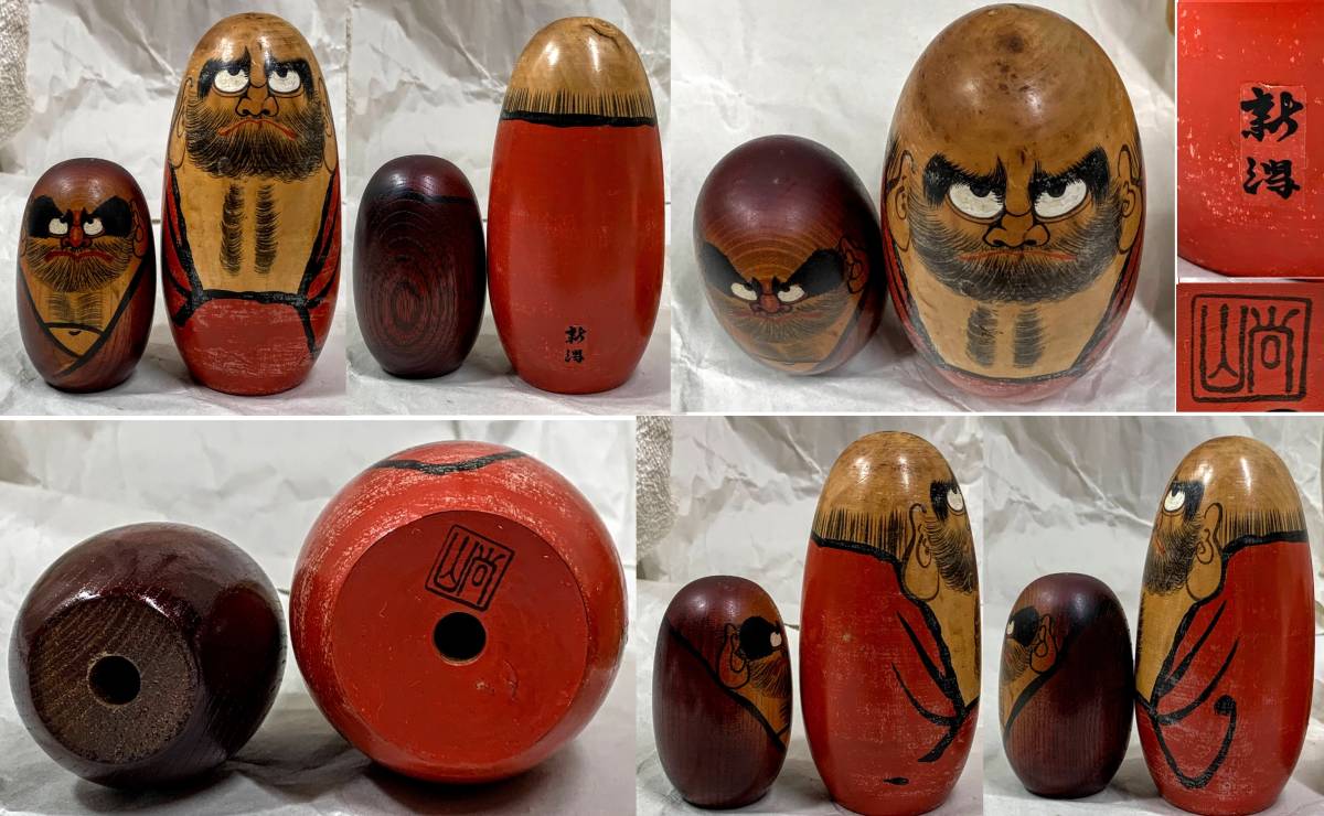 ファッション 工芸品 特大 達磨 だるま 一刀彫 木製 置物 日本 工芸品