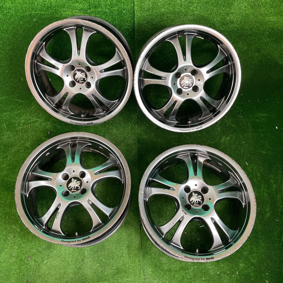 ☆146.WEDS Kramer ケルベロス 17×7J +35 100 4H 4本 ウェッズ クレンツェ アルミホイール_画像1