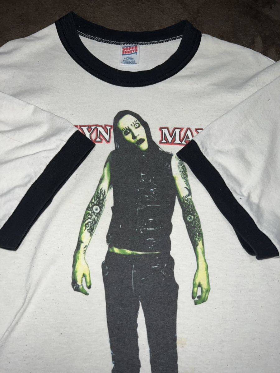 90s ヴィンテージ MARILYN MANSON Antichrist superstarリンガー T