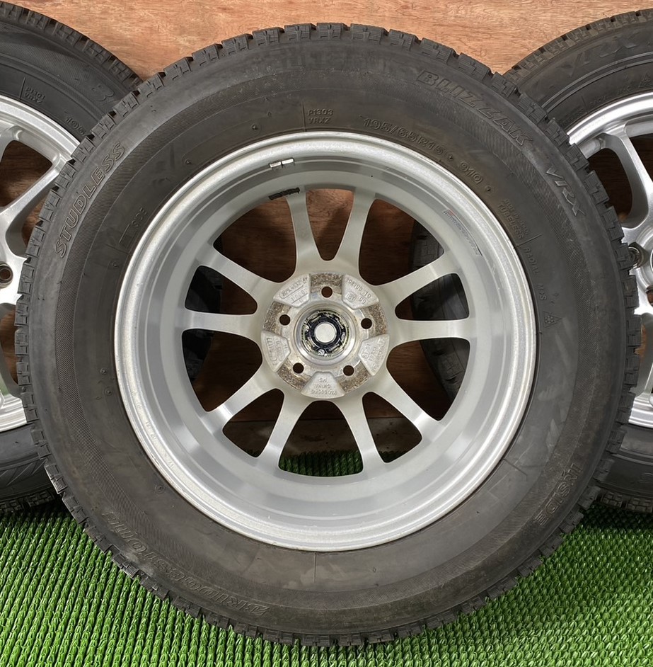 195/65R15 BRIDGESTONE【2019年】(社外アルミホイール) 15X6J ET45 5H/100 4本セット！_画像6