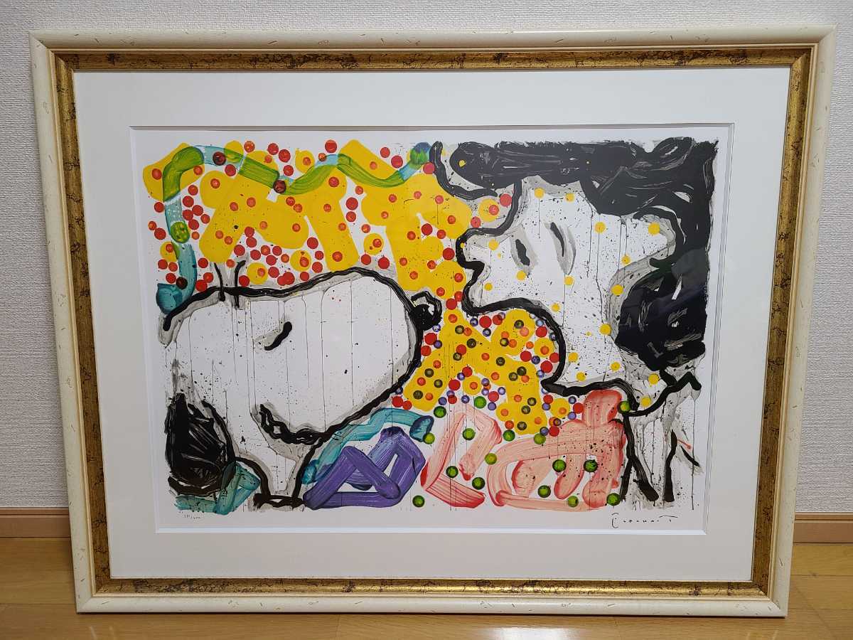 【美品額装】 トム・エバハート DRAMA QUEEN スヌーピー リトグラフ　版画　絵画　ポップ　モダンアート　直筆サイン 289/500_画像1