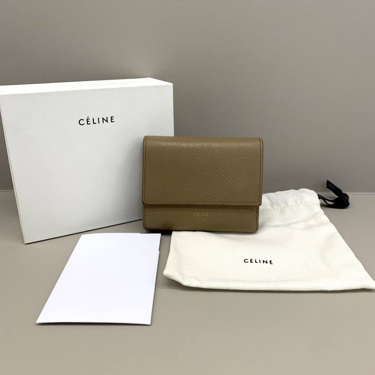 CELNE セリーヌ スモールトリフォールドウォレット レザー ミニ