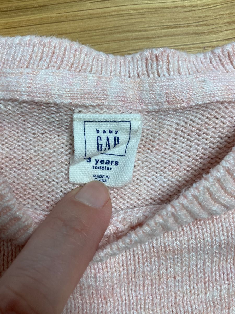 100 セーター 薄手 長袖 GAP ピンク